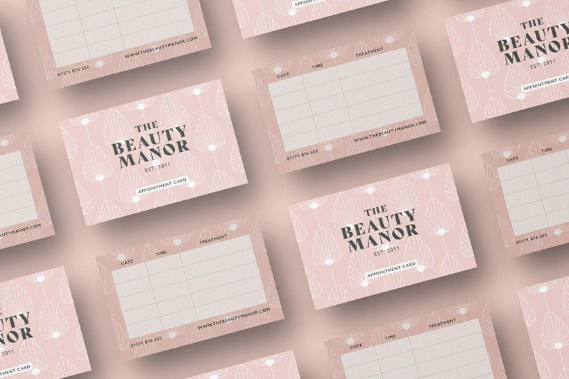 Beauty Manor | Appointment Card Design